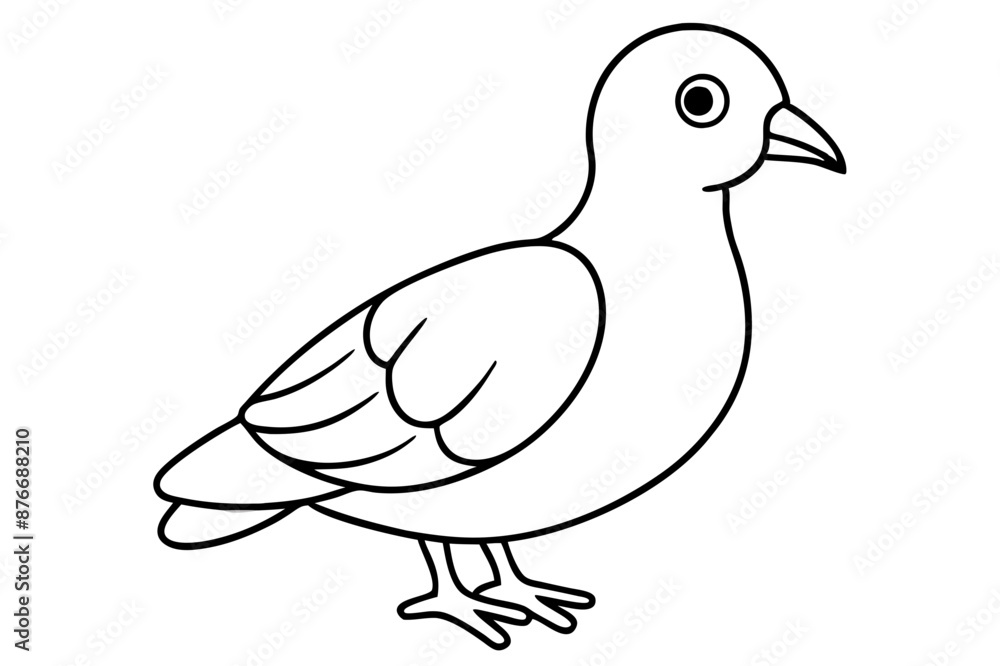 Obraz premium Dovekie icon vector line art illustration