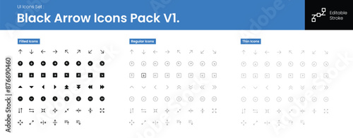 User interface icons pack set. The collection has different icons for applications and websites. Minimal style line icons with editable stroke