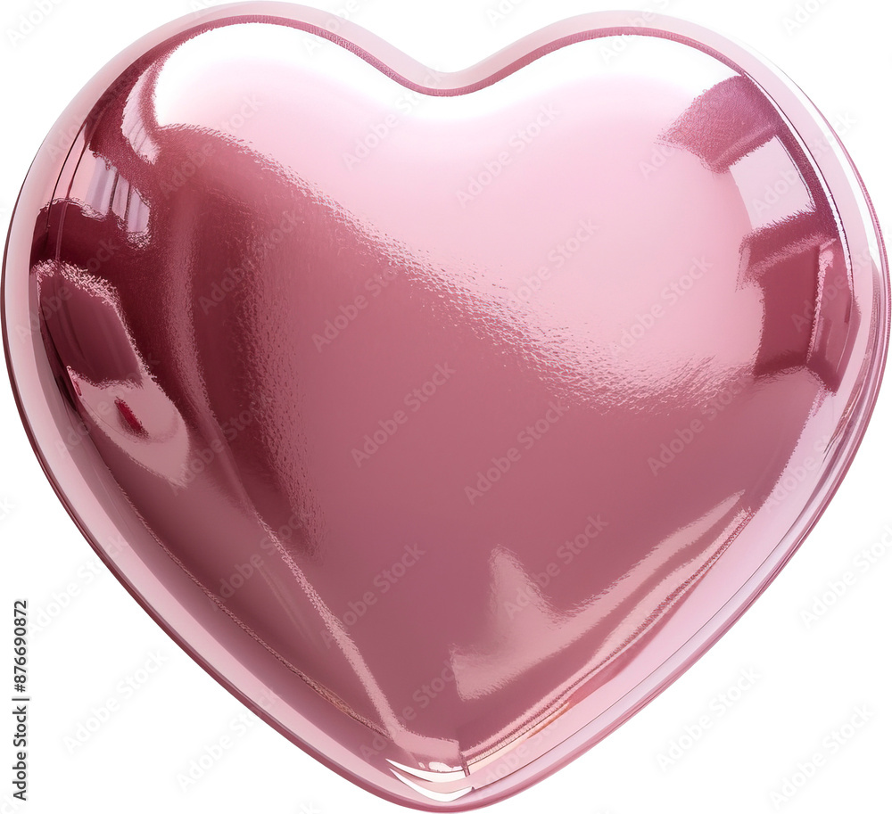 Φωτογραφία Pink heart isolated on transparent background. PNG