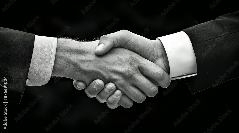 Decisive Business Handshake in Agreement and Solidarity Decisive Business Handshake in Agreement and Solidarity