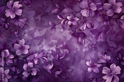 Radiant Purple Blooms. Floral elegance concept