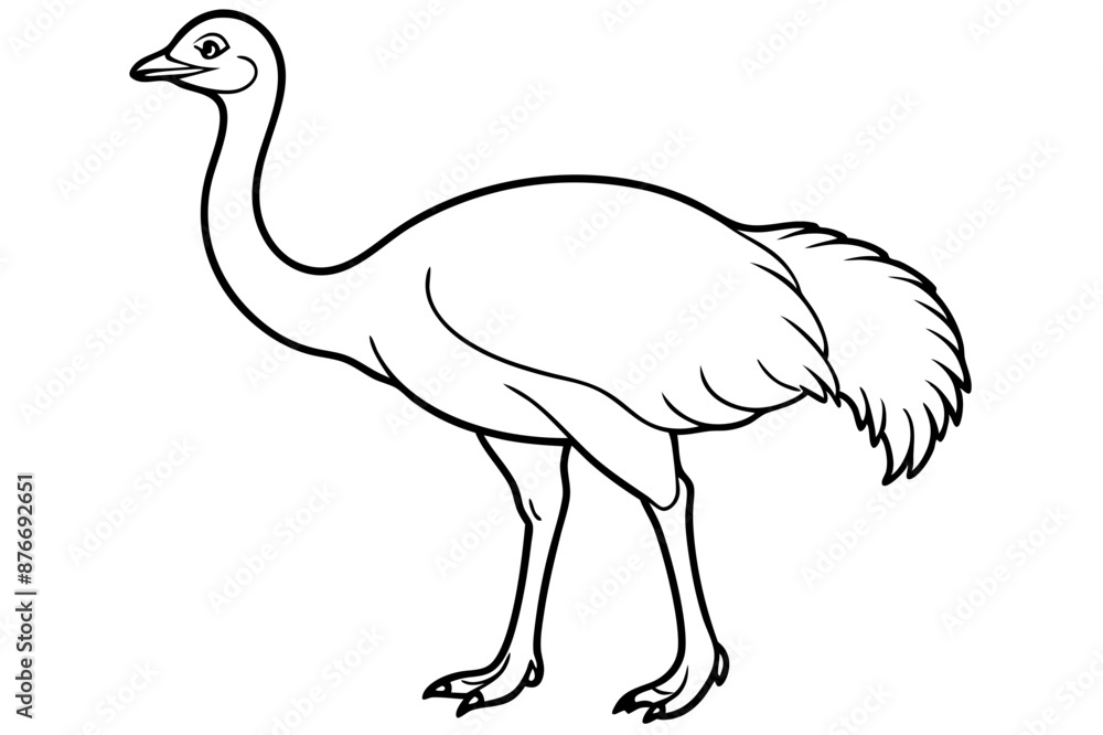 Emu icon vector line art illustration Emu icon vector line art illustration