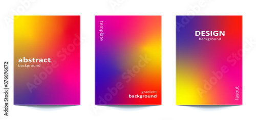 set template Rainbow Blur Blend Abstract Background For banner, flyer, covers, wallpapers, brands, social media and other mobile projects
