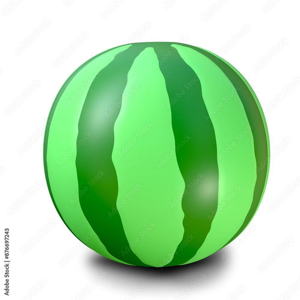 3d cute watermelon render realistic fresh fruit 3d cute watermelon render realistic fresh fruit