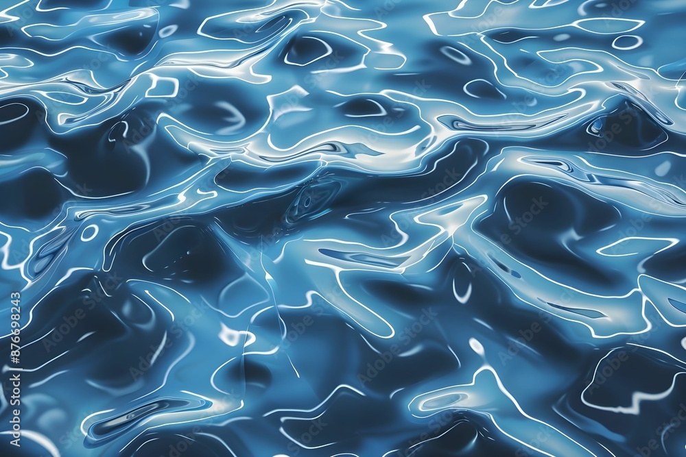 Fototapeta premium Wave texture background vector illustration, curved and fluid undulating surface.
