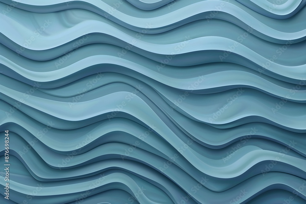 Fototapeta premium Wave texture background vector illustration, curved and fluid undulating surface.