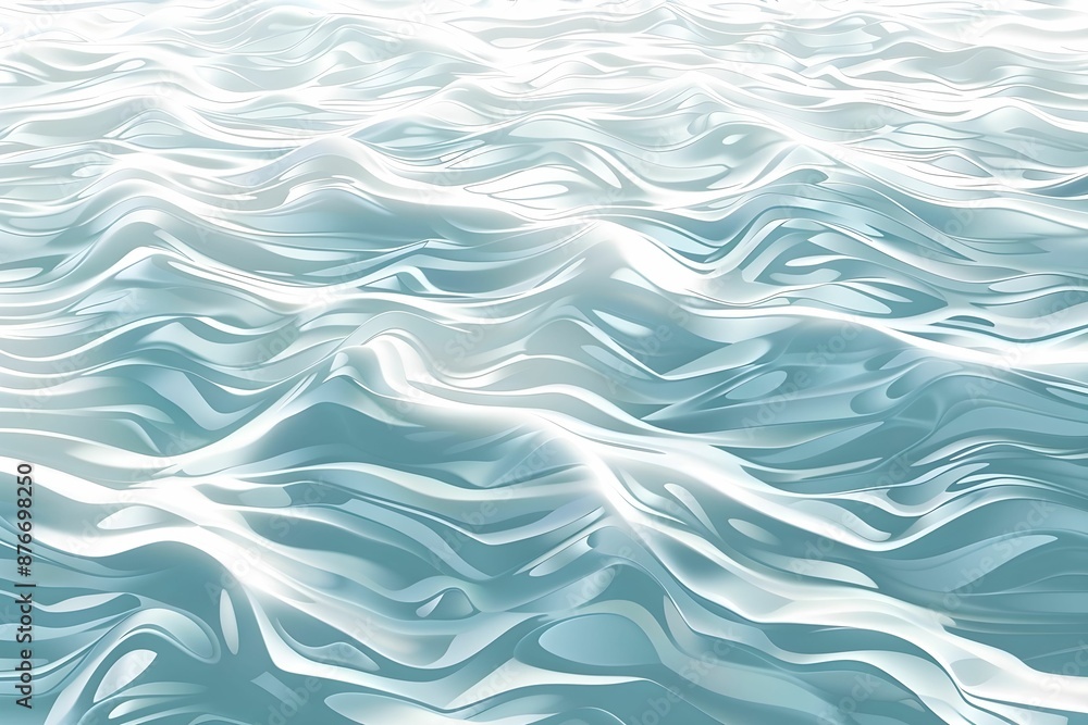 Fototapeta premium Wave texture background vector illustration, curved and fluid undulating surface.