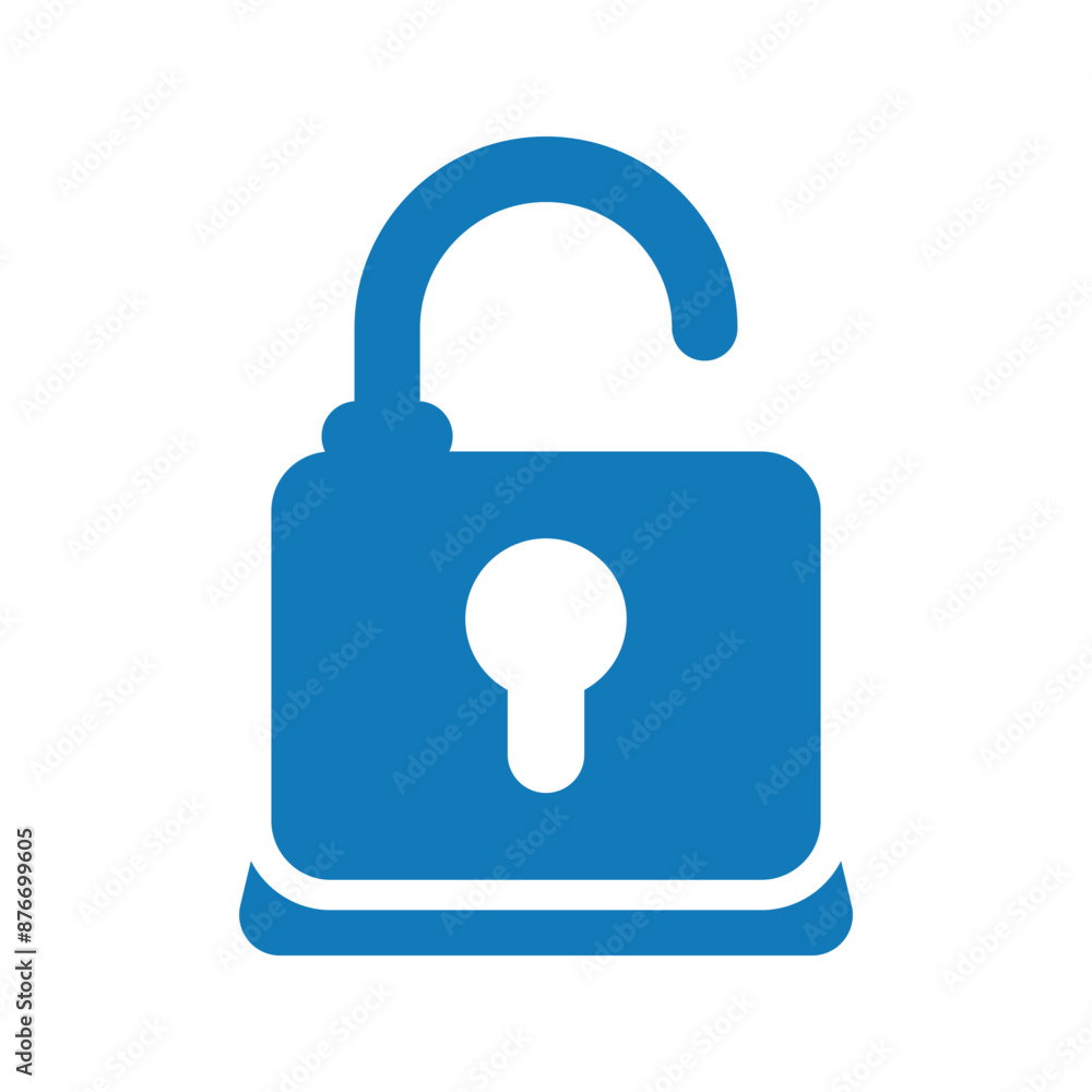 Open lock security icon Open lock security icon
