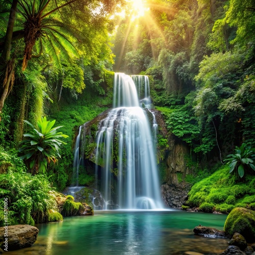  Nature s Beauty Waterfall in a Tropical Forest , Beauty, Forest
