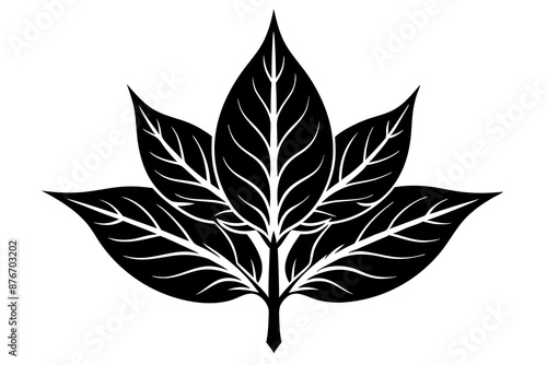 Frost leaf icon silhouette vector illustration
