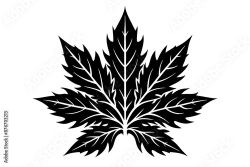 Frost leaf icon silhouette vector illustration