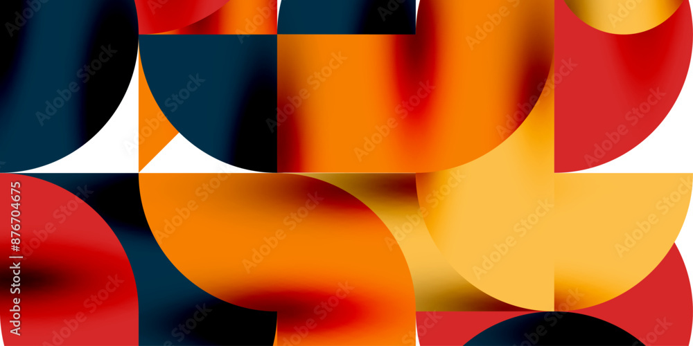 Tech minimal circular shapes geometric art. Vector modern circles Tech minimal circular shapes geometric art. Vector modern circles