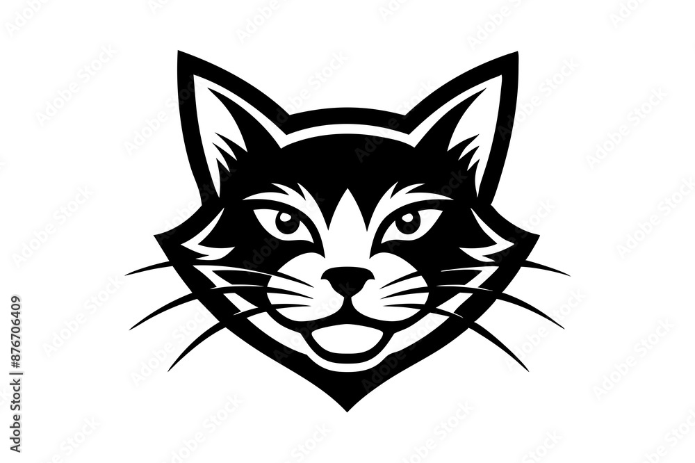cat mascot logo icon silhouette vector art illustration cat mascot logo icon silhouette vector art illustration