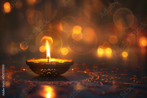 Vibrant Diwali Celebration. Colorful festival of lights concept photo