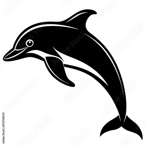 Dolphin Vector Illustration - Detailed Design for Graphics and Web photo