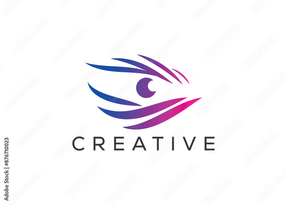 Minimal and professional abstract eye icon logo design template Minimal and professional abstract eye icon logo design template