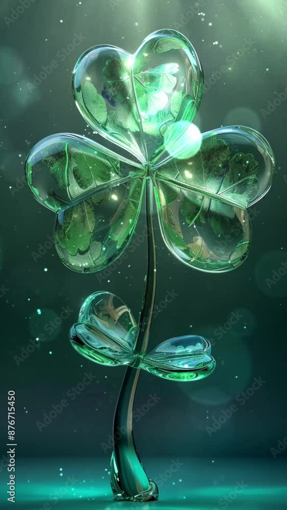 splendid hyperrealistic 3d rendering clover seamless looping overlay 4k virtual video animation background splendid hyperrealistic 3d rendering clover seamless looping overlay 4k virtual video animation background