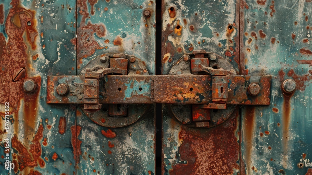 Background: Rusty metal equipment and weathered plumbing pipes create a vintage, grunge atmosphere in the old kitchen, adding a rustic charm to the home's interior. Background: Rusty metal equipment and weathered plumbing pipes create a vintage, grunge atmosphere in the old kitchen, adding a rustic charm to the home's interior.