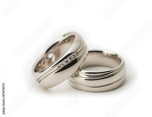 wedding rings isolated on white