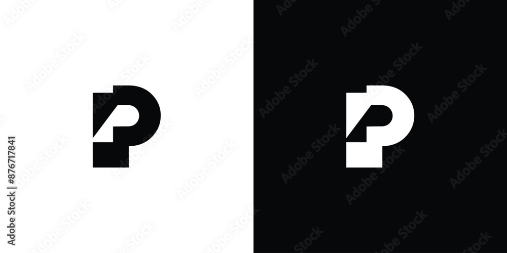 Modern and strong letter P initials logo design Modern and strong letter P initials logo design