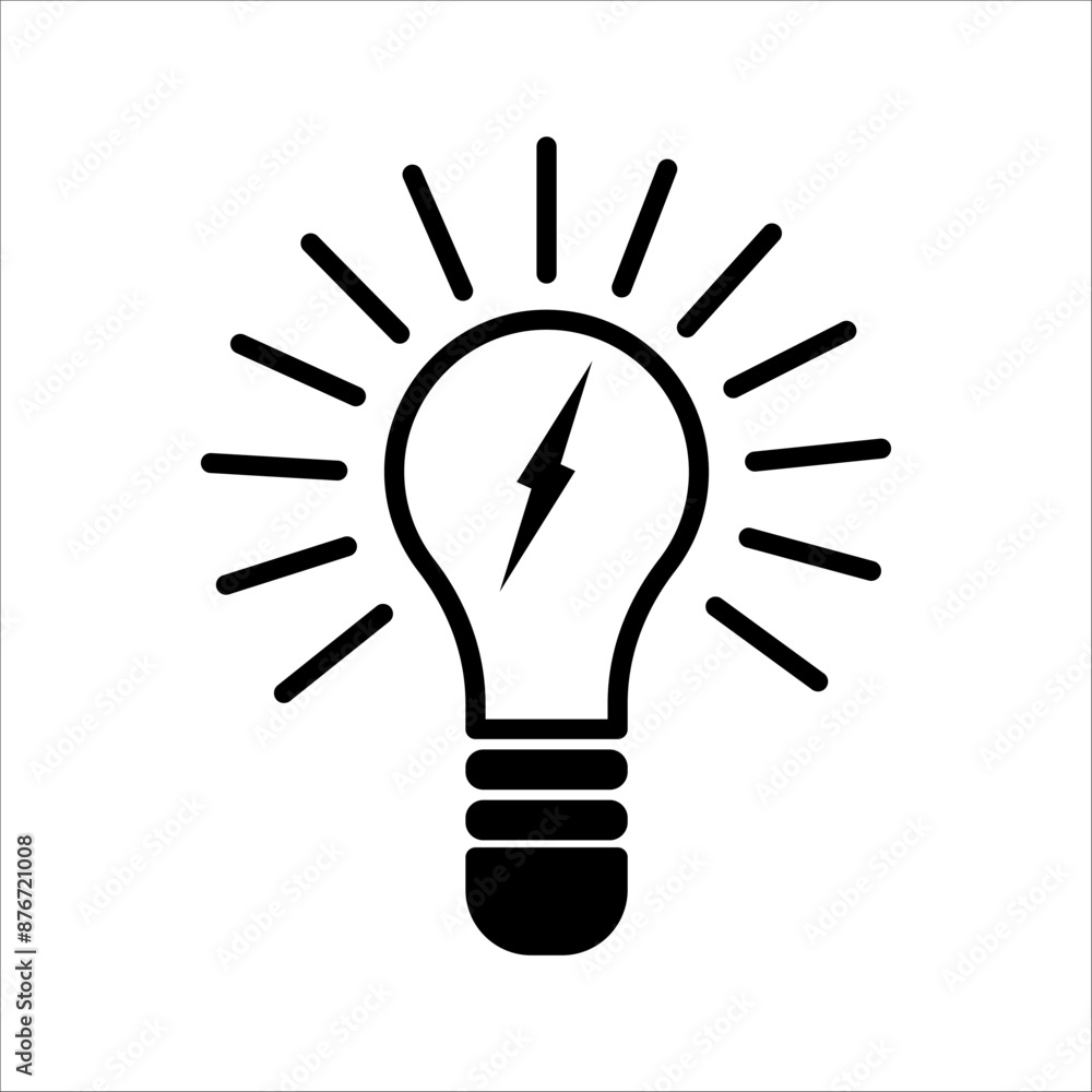 bulb line icon vector, isolated on white background. Idea sign, solution, thinking concept. Lighting Electric lights. Electric, shining. Trendy Flat. bulb line icon vector, isolated on white background. Idea sign, solution, thinking concept. Lighting Electric lights. Electric, shining. Trendy Flat.