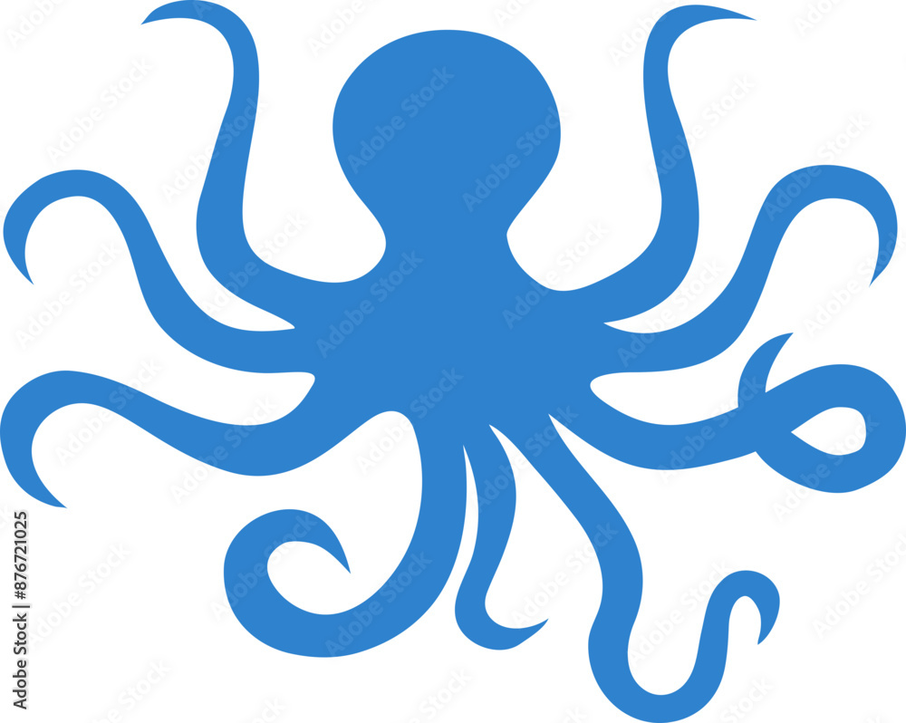 Fototapeta premium octopus icon symbol flat style