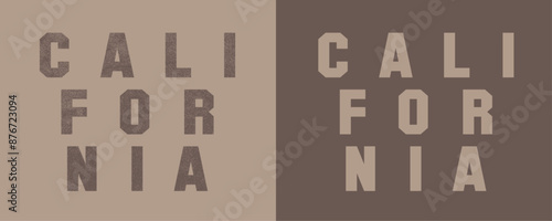 typographic slogan California vintage varsity graphic slogan vector.  