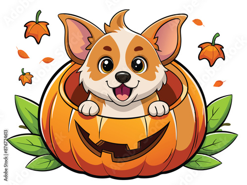 Spooky Pawsome: Norwegian Lundehund Puppy Halloween Excitement