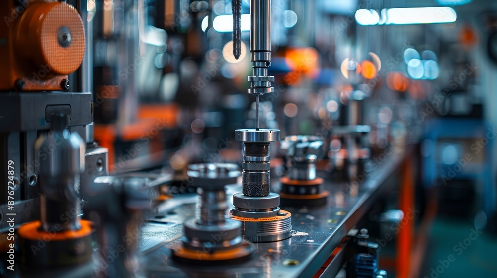 Precision engineering tools on a workbench, detailed focus on measurement and calibration, captured in a high-tech workshop setting Precision engineering tools on a workbench, detailed focus on measurement and calibration, captured in a high-tech workshop setting