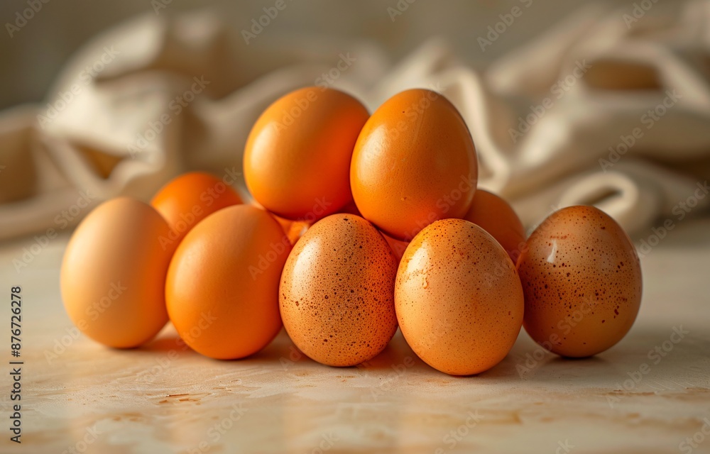 Set of egg is placed on a light-colored surface. Set of egg is placed on a light-colored surface.