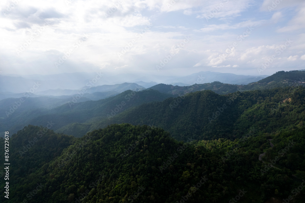 Landscape of Morning Mist with Mountain Layer at north of Thailand. Landscape of Morning Mist with Mountain Layer at north of Thailand.