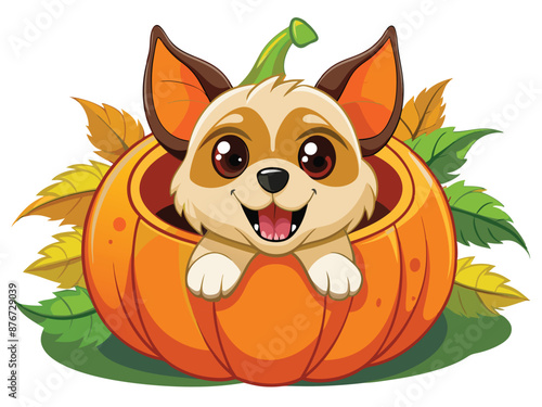 Spooky Pawsome: Norwegian Lundehund Puppy Halloween Excitement