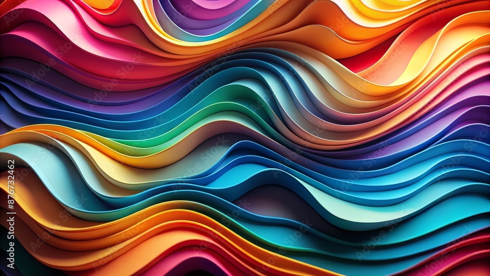 Multicolor Abstract Wavy Vibrant Background. Multicolor Abstract Wavy Vibrant Background.