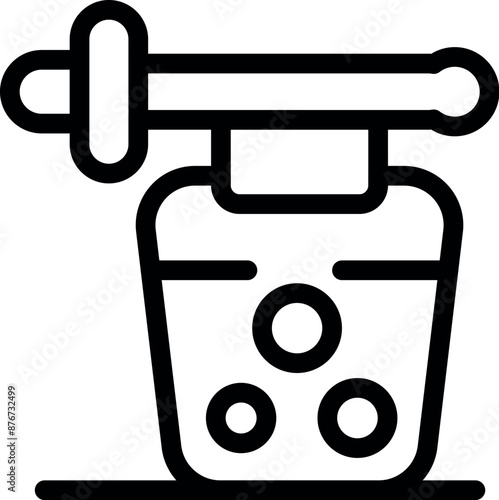 Simple line icon of a shaker bottle, perfect for representing sports nutrition and supplements