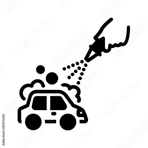 Vector solid black icon for Pressure washing