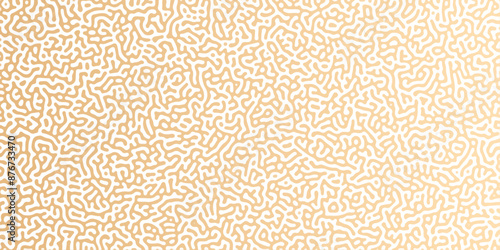Abstract Reaction-diffusion Turing pattern natural texture golden gradient color scheme. Linear design with biological shapes. Organic lines Memphis. abstract truing organic wallpaper design, vector.