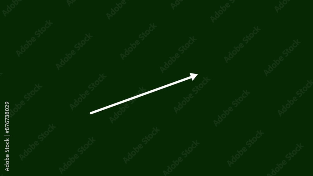 business graph chart icon white color animation on green background. growth concept white arrow moving. business graph chart icon white color animation on green background. growth concept white arrow moving.