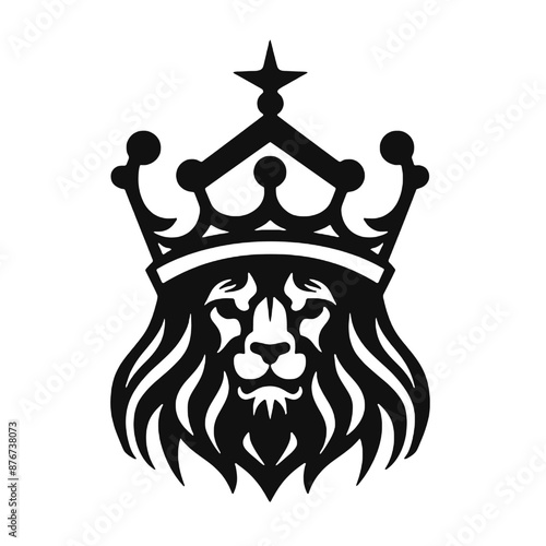 lion king head tattoo. lion heads black and white ink sketch silhouette  photo