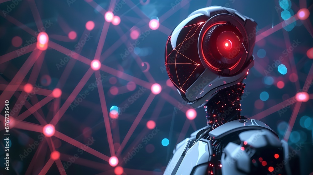 A robot is positioned in front of a wall filled with various numbers, showcasing a display of data and information. A robot is positioned in front of a wall filled with various numbers, showcasing a display of data and information.
