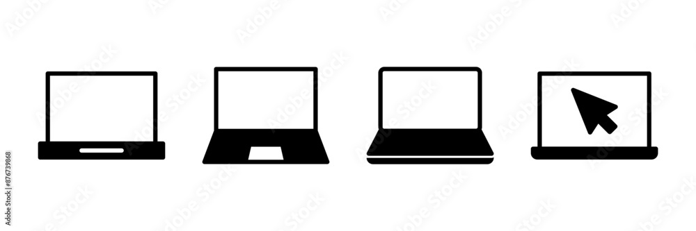 Laptop icon vector isolated on white background. Laptop vector icon Laptop icon vector isolated on white background. Laptop vector icon