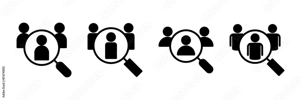 Hiring icon vector isolated on white background. Human resources concept. Recruitment. Search job vacancy icon. Hire. Find people icon Hiring icon vector isolated on white background. Human resources concept. Recruitment. Search job vacancy icon. Hire. Find people icon