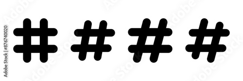 Hashtag icon vector isolated on white background. hashtag vector icon