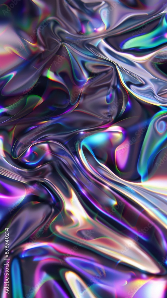 Obraz premium Futuristic Holographic Texture. High Detailed Plain Background Concept