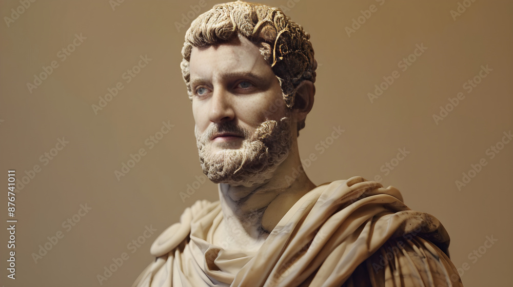 Exquisite Marble Bust of a Regal Individual with Classical Influence Exquisite Marble Bust of a Regal Individual with Classical Influence
