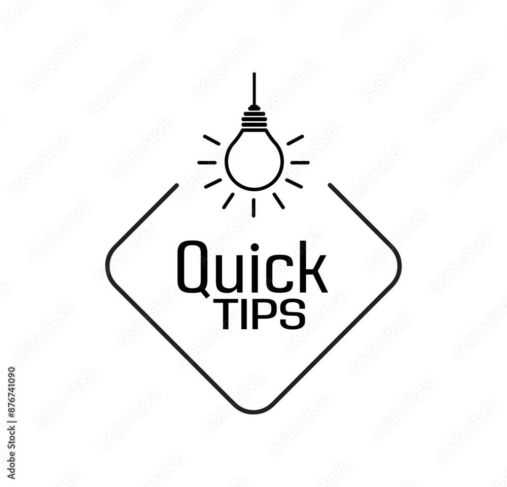 Obraz premium quick tips sign on white background