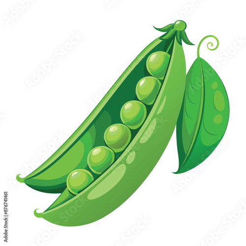 sensible White backdrop with green peas