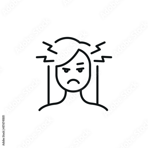 Menstrual irritability icon. Simple menstrual irritability icon for social media, app and web design. Vector illustration.