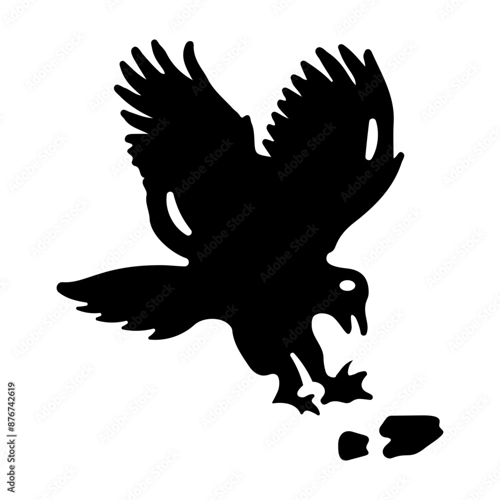 A solid icon of vulture bird A solid icon of vulture bird