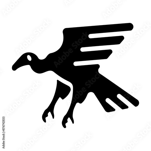 A glyph vector icon of gyps indicus photo