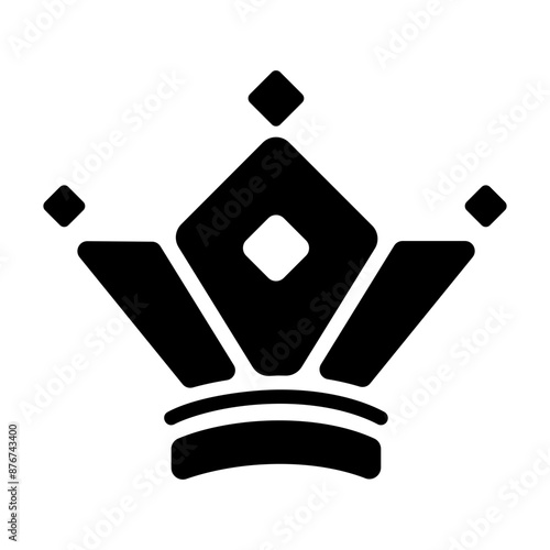 A glyph icon of royal headdress 